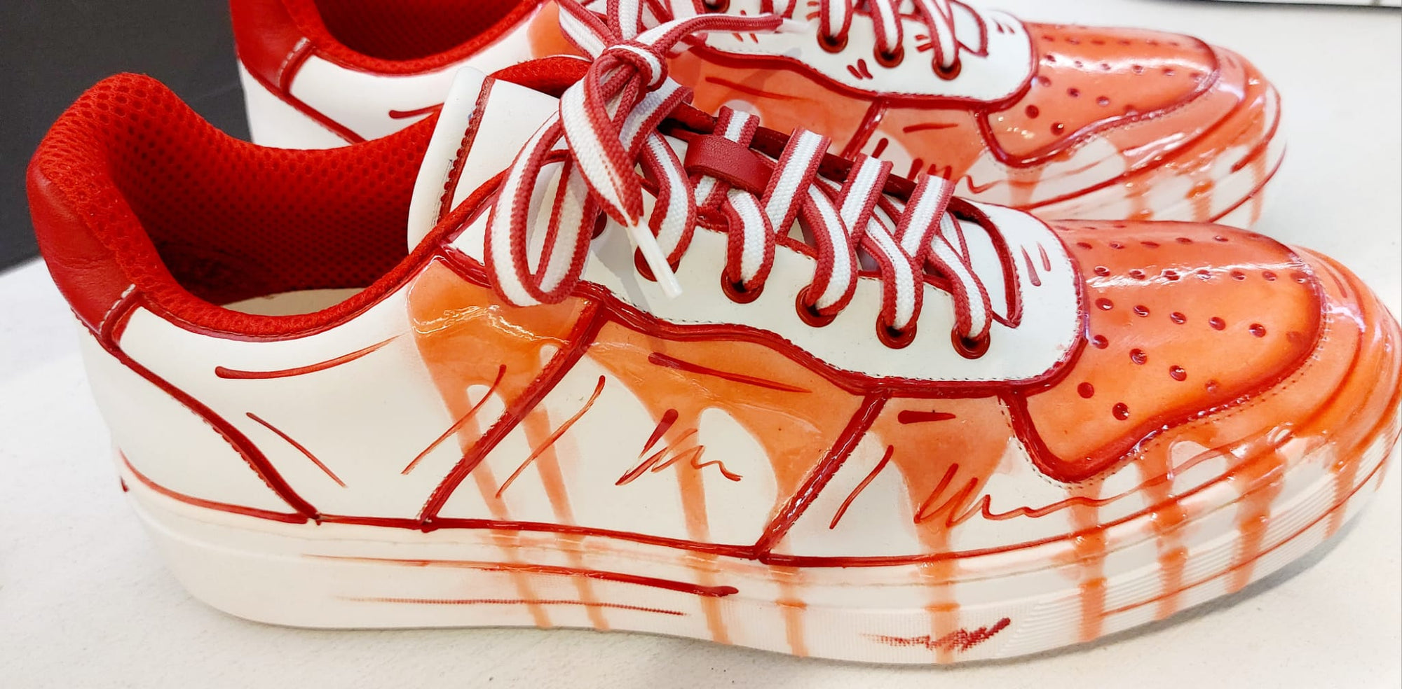 SNEAKERS BIANCA/ARANCIO